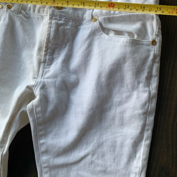 Daisy Fuentes Rhinestone White Flare Jeans - Picture 7 of 8